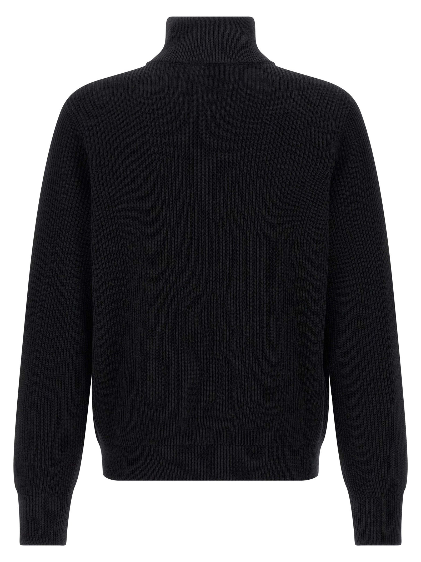 Black Merino Wool Cardigan