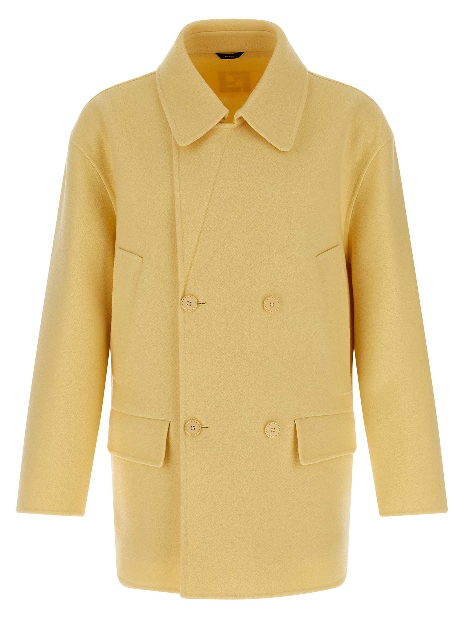 Bicolor Virgin Wool Coat