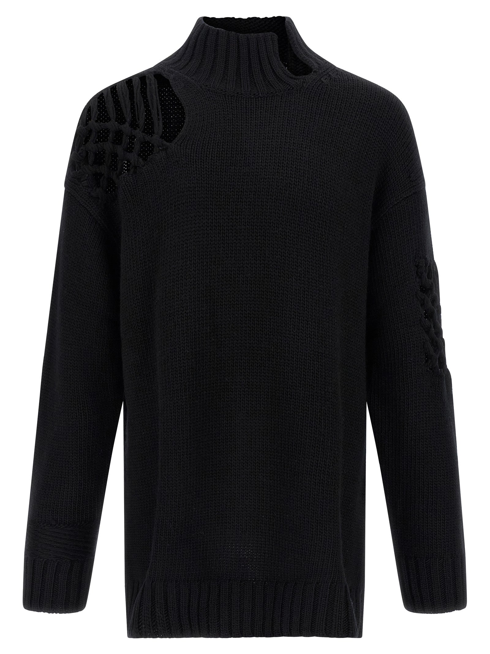 Black Wool Cardigan