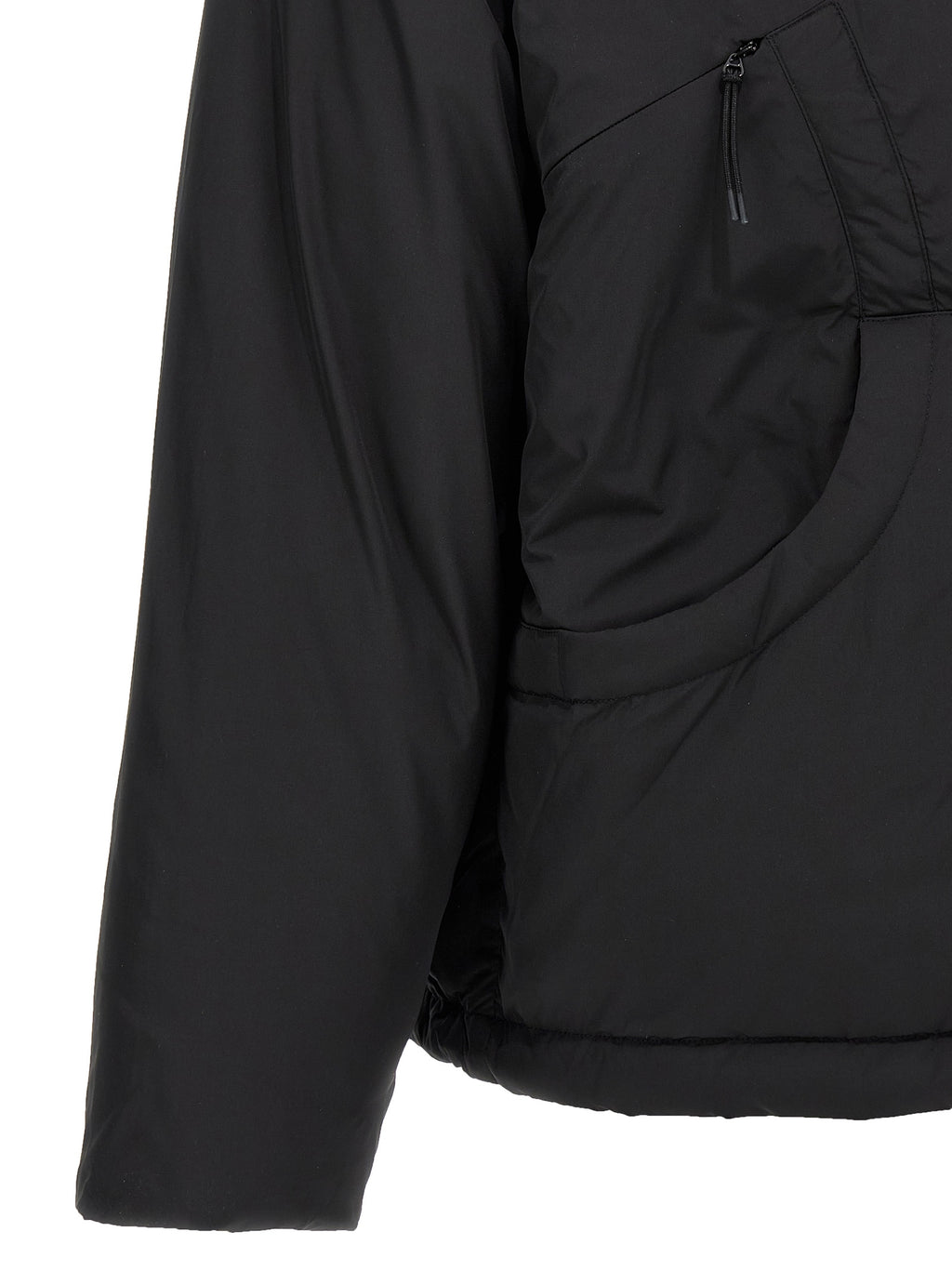 Black Polyester Shell Jacket