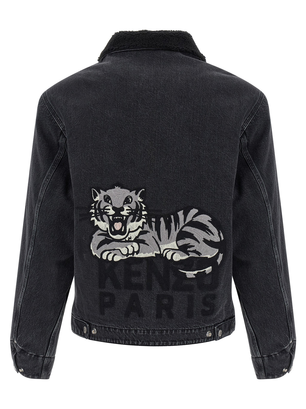 Black Cotton Denim Jacket