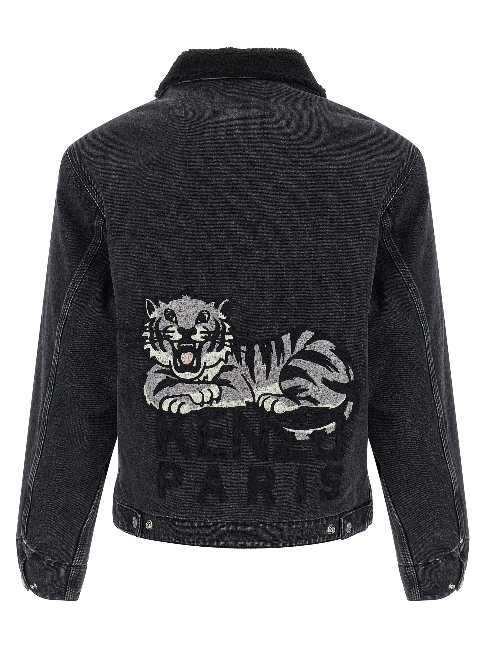 Black Cotton Denim Jacket