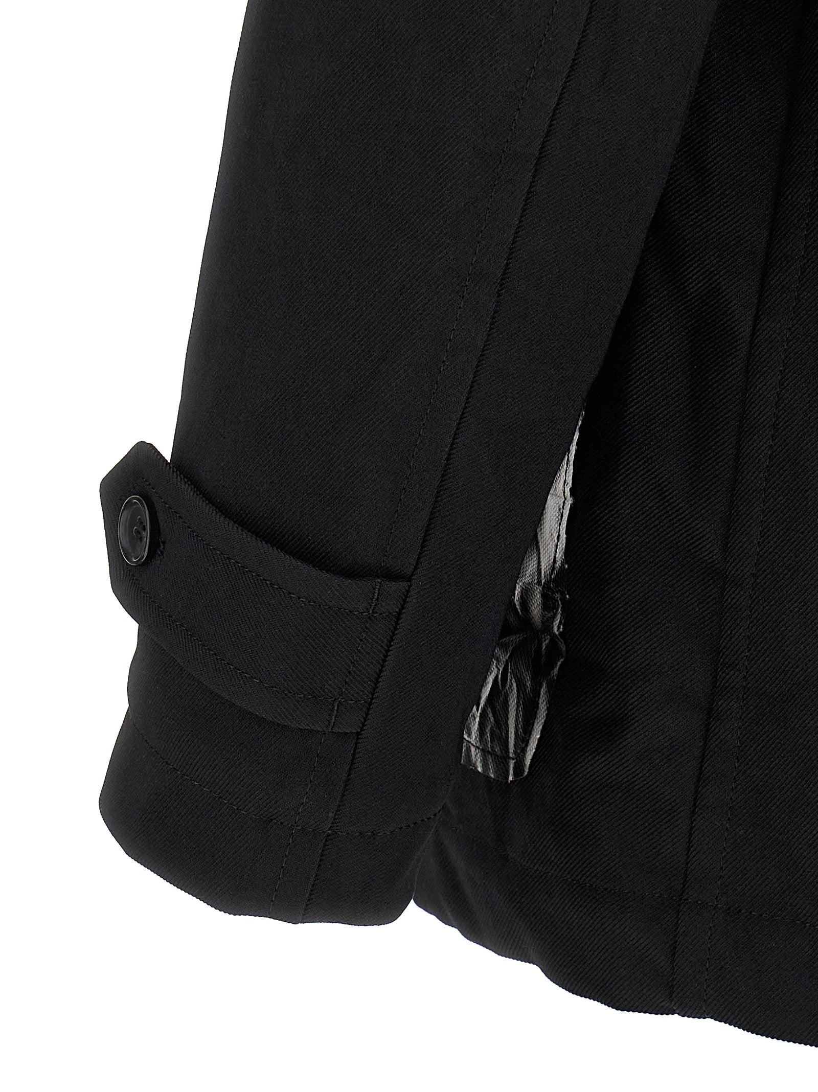Black Polyester Coat