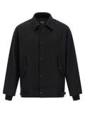 Black Polyester Full-Length Jacket