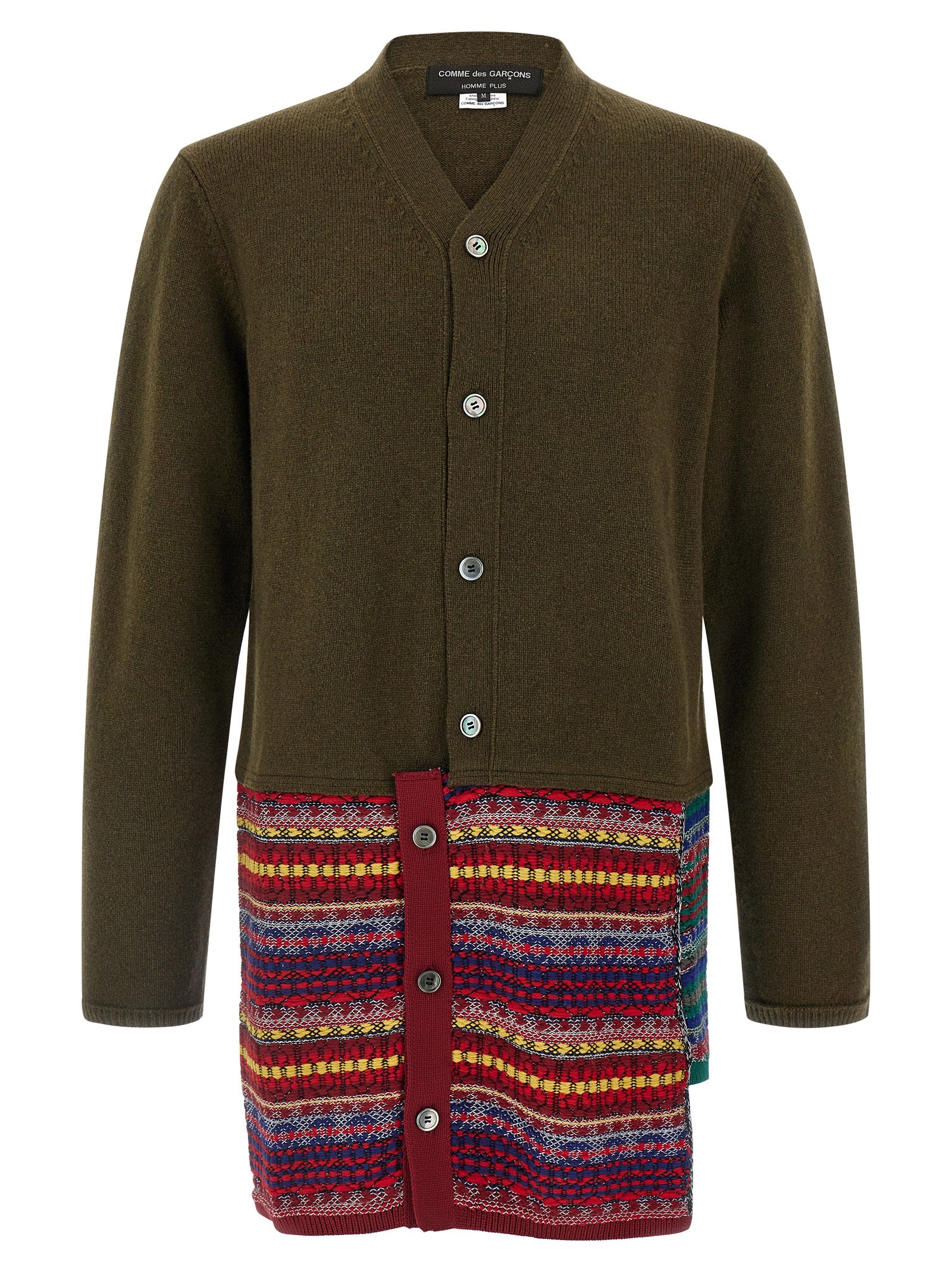 Bicolor Wool Cardigan