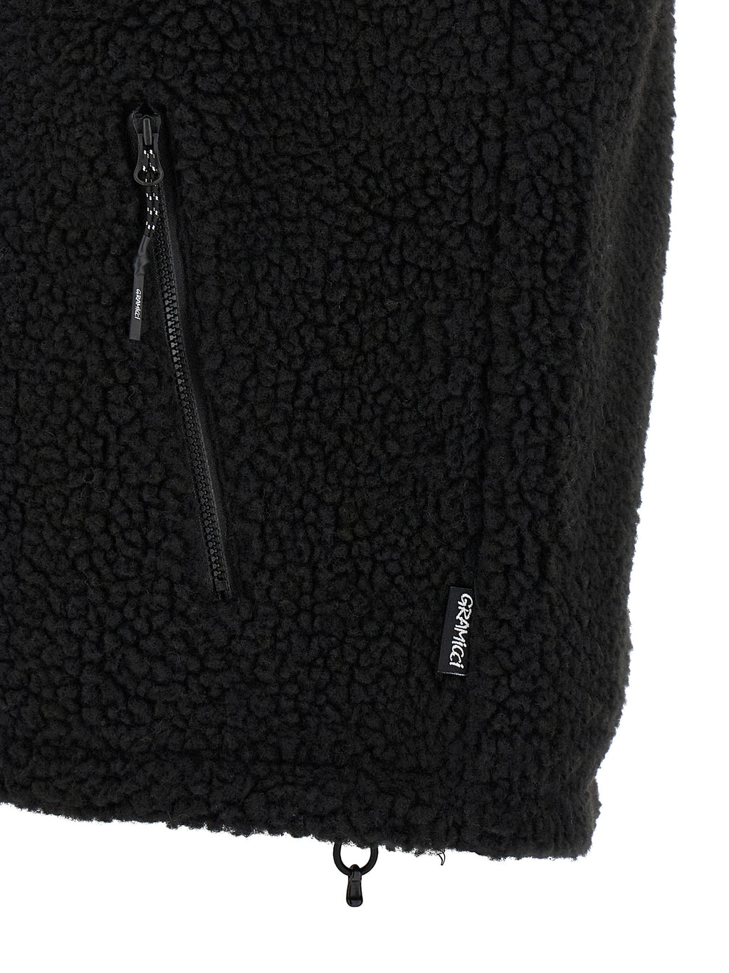 Black Polyester Sleeveless Jacket