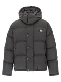 Gray Polyamide Full-Length Jacket