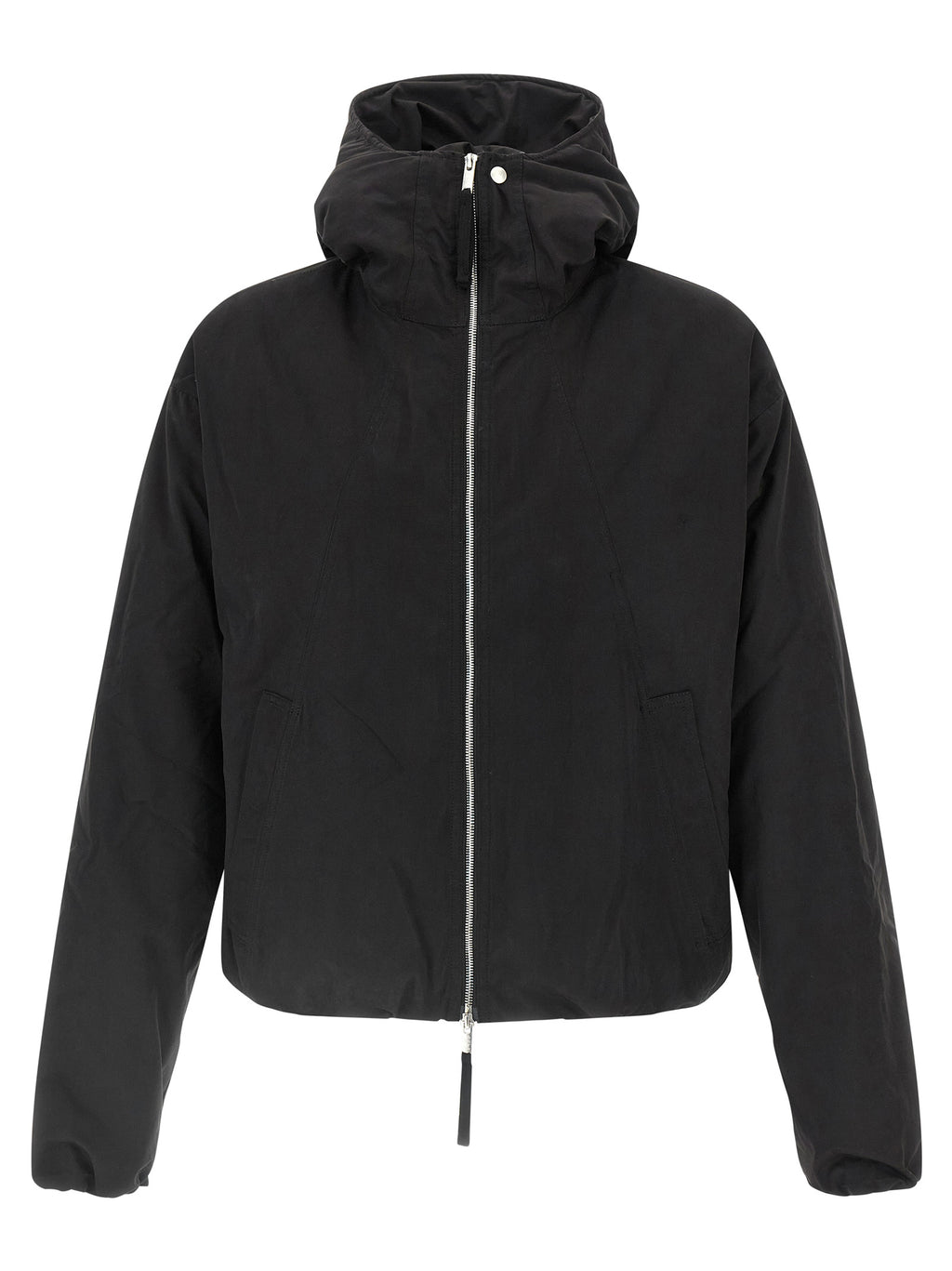 Black Polyester Shell Jacket
