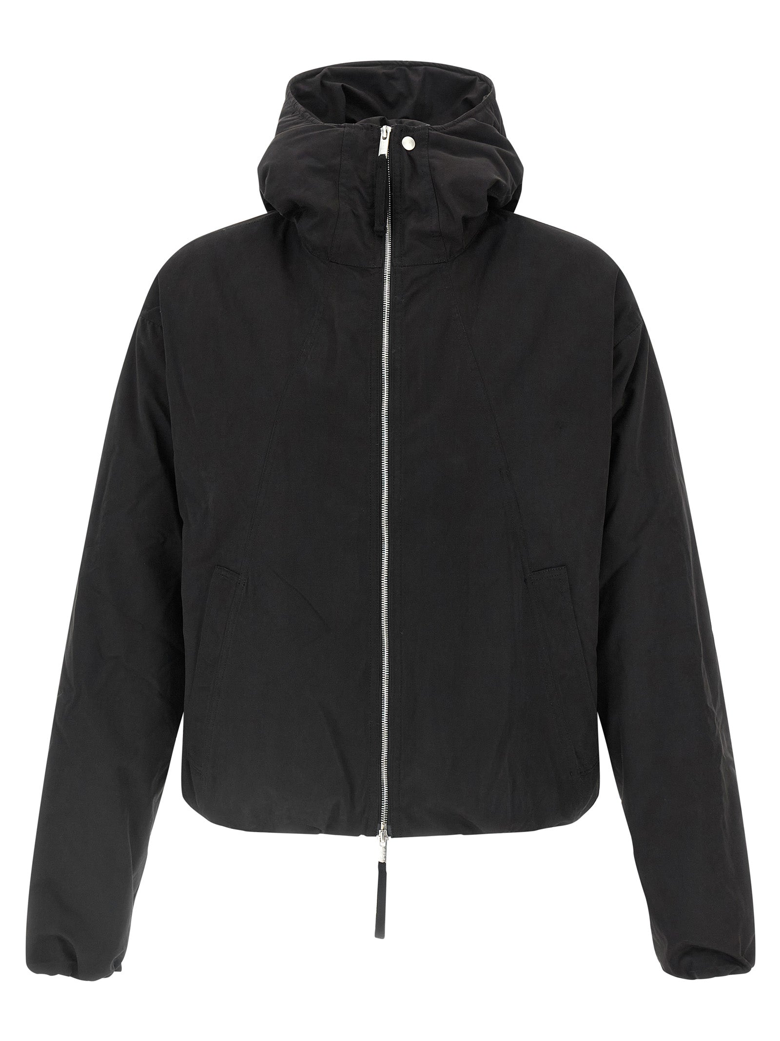 Black Polyester Shell Jacket