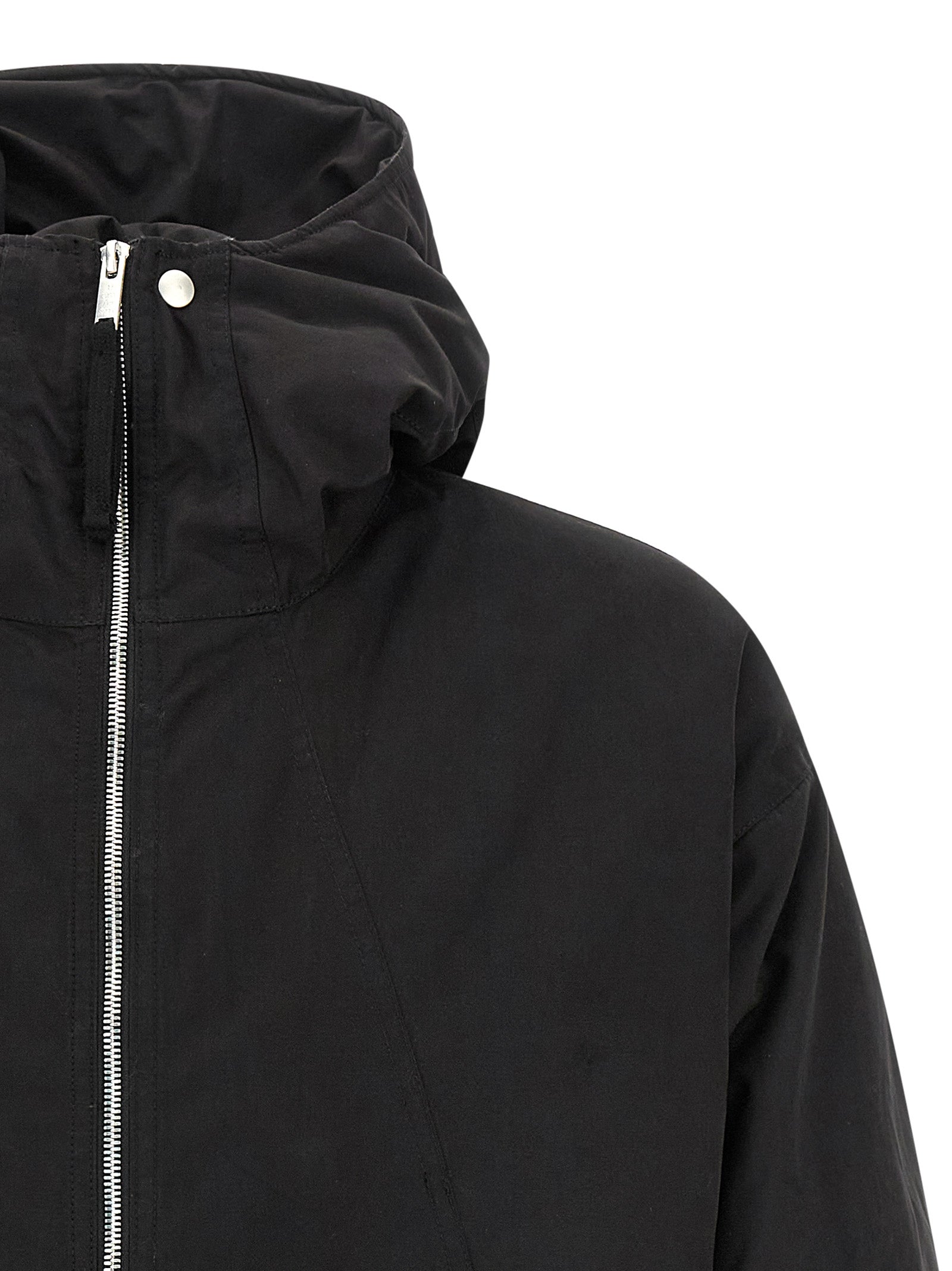 Black Polyester Shell Jacket
