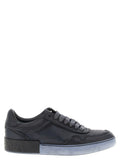 Black Lamb Leather Low Top Sneakers