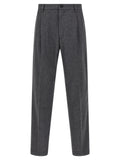 Gray Wool Casual Pants