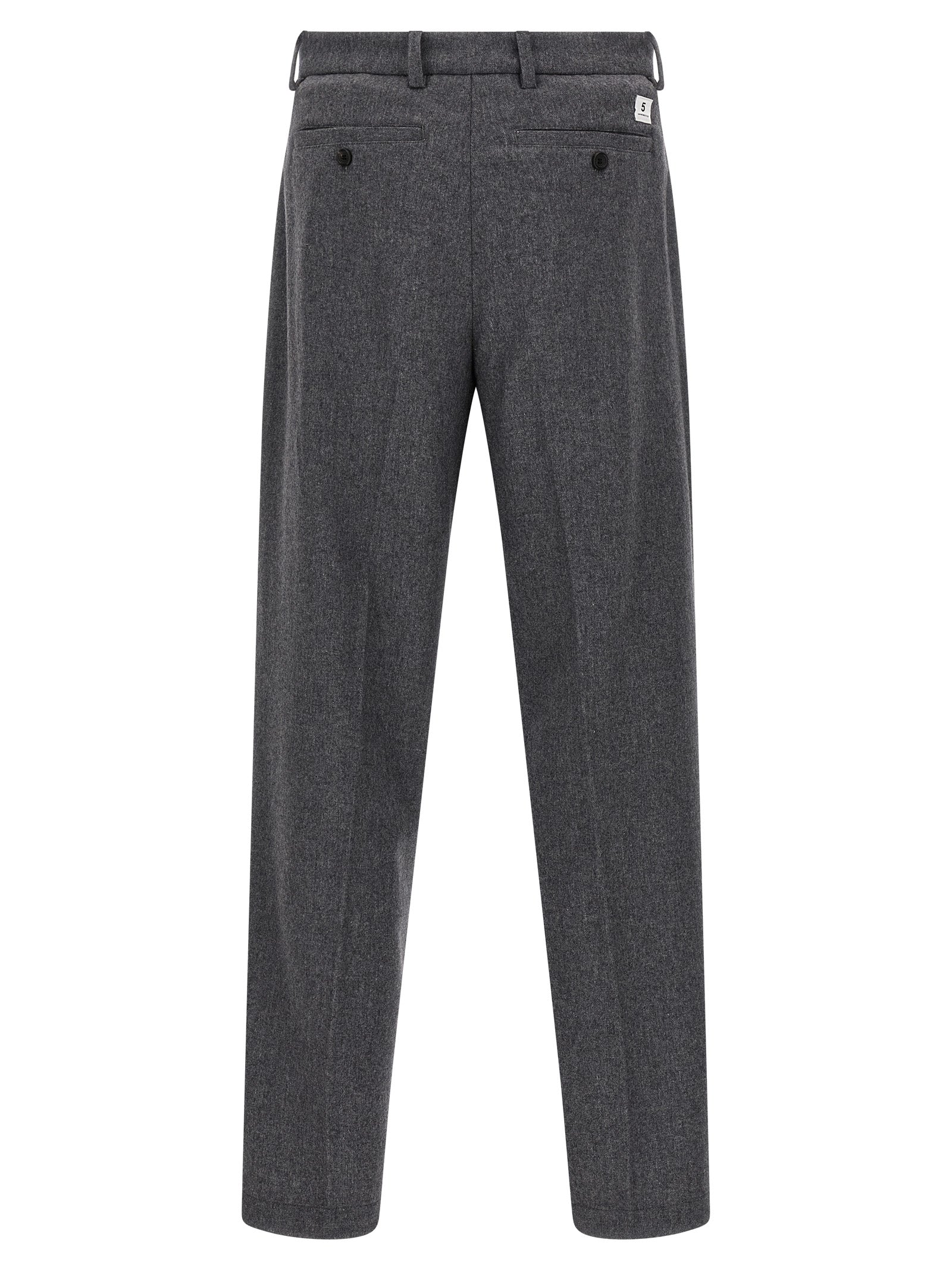 Gray Wool Casual Pants