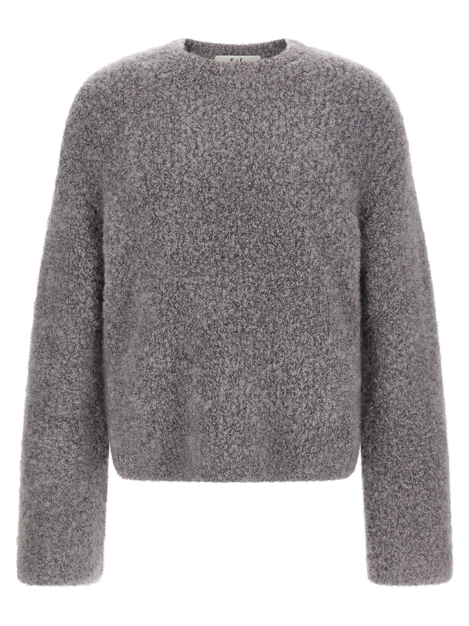 Gray Fabric Cardigan