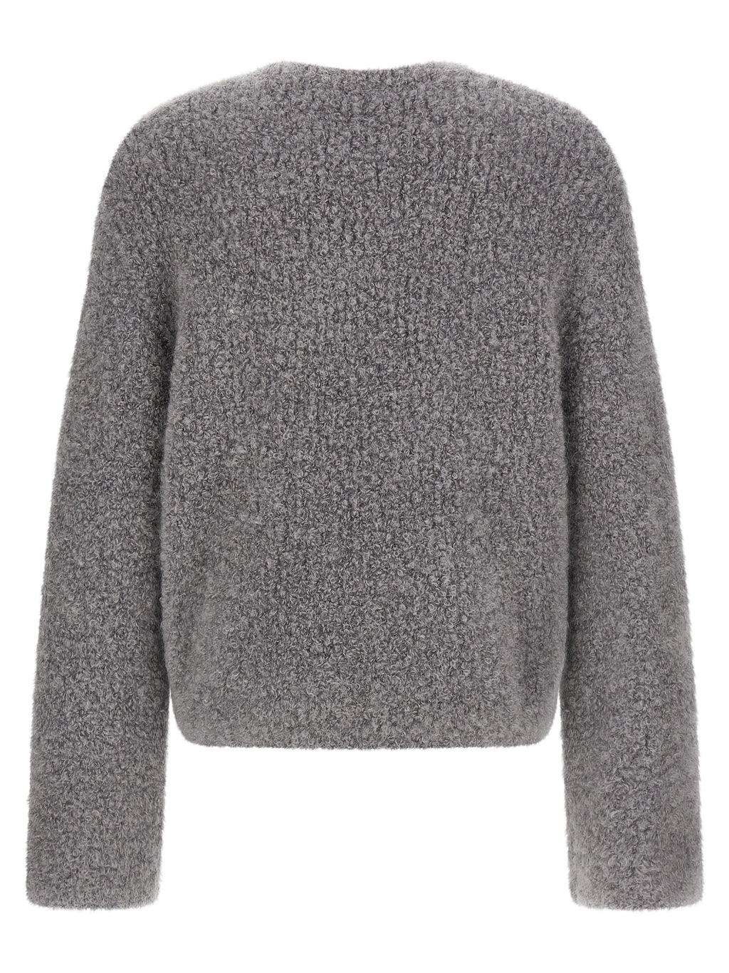 Gray Fabric Cardigan