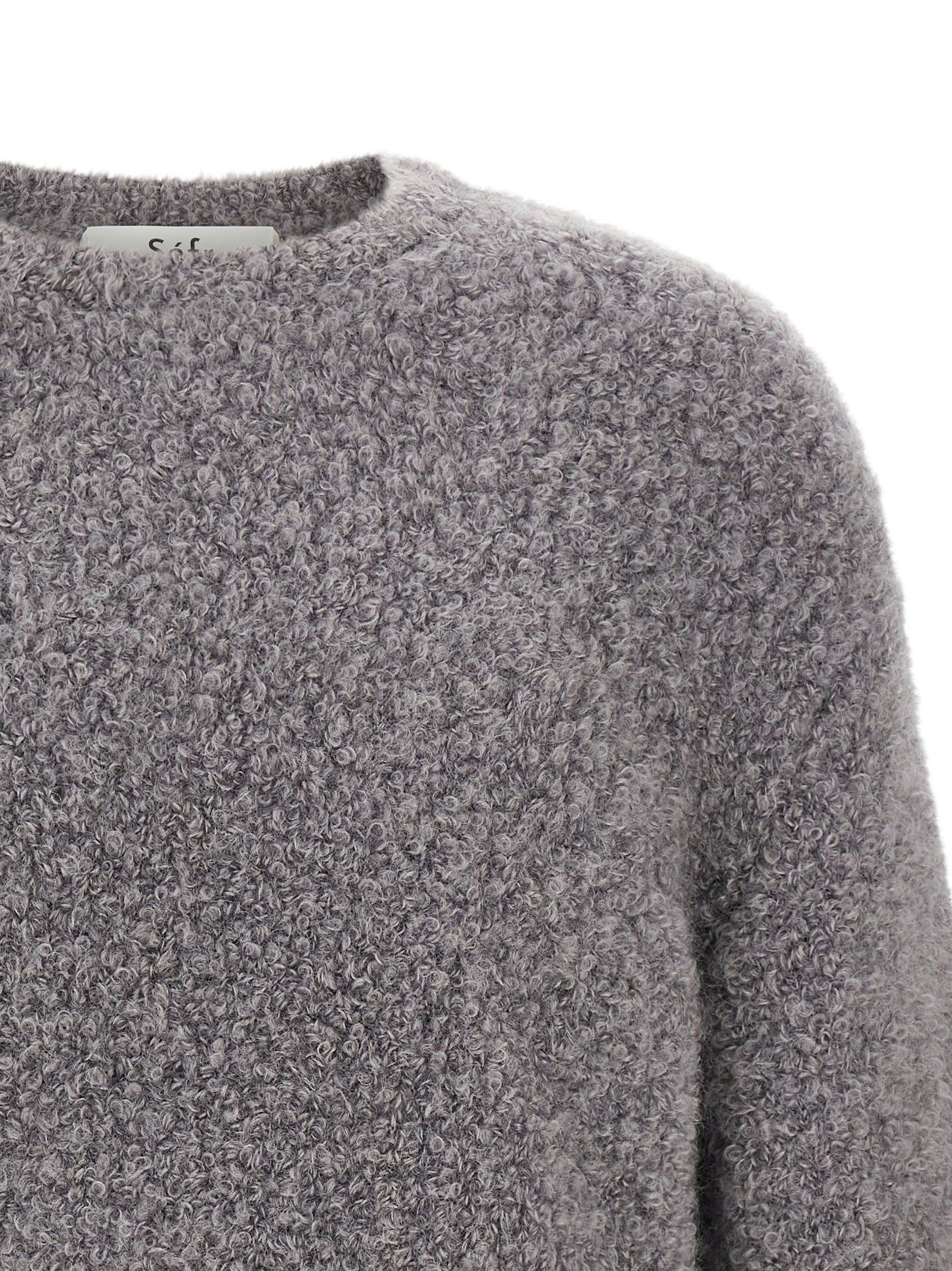 Gray Fabric Cardigan