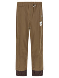 Bicolor Polyester Casual Pants