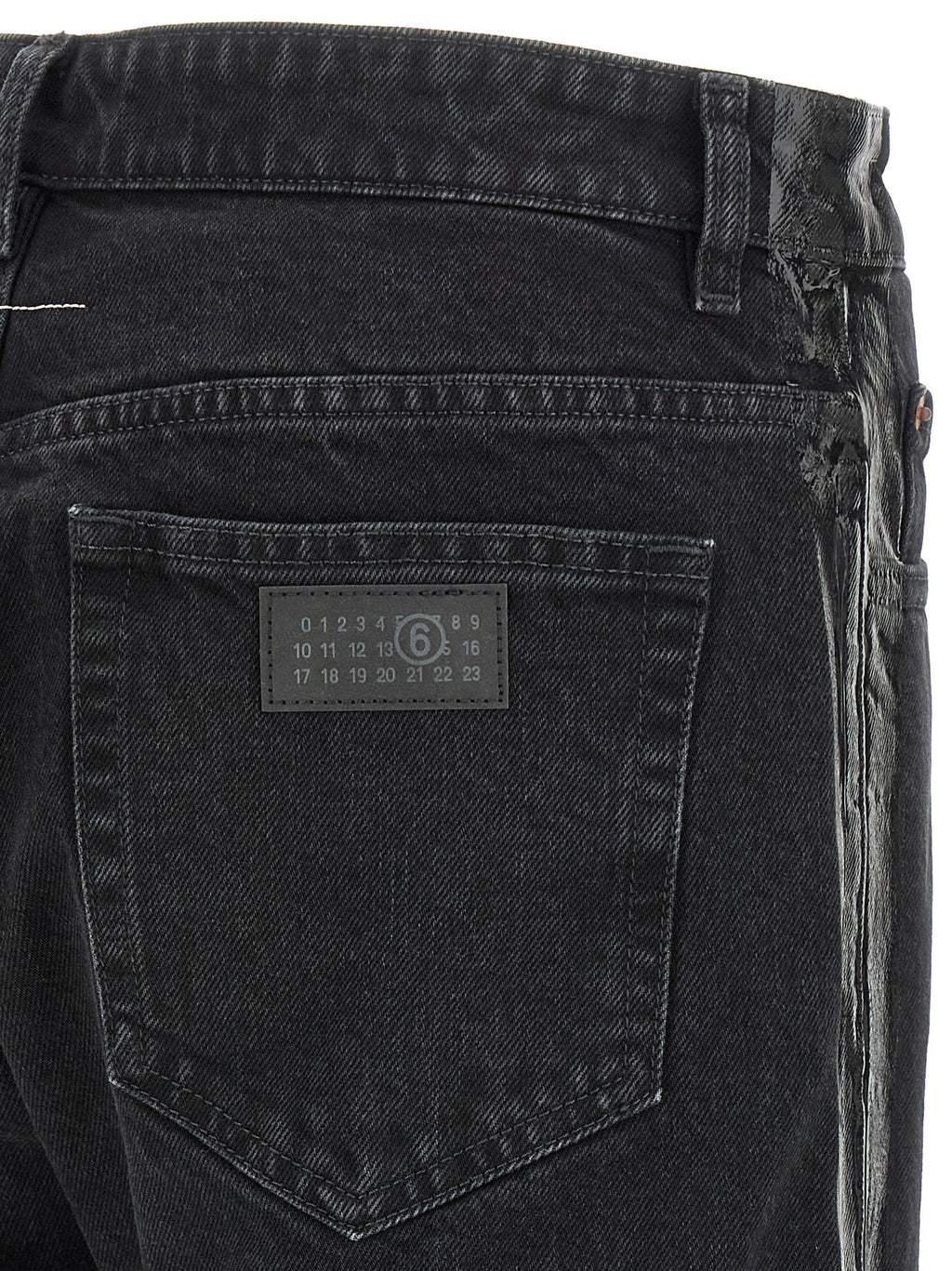 Black Cotton Tapered Jeans