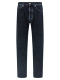 Black Cotton Straight-Leg Jeans