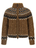 Brown Wool Full-Length Jacket