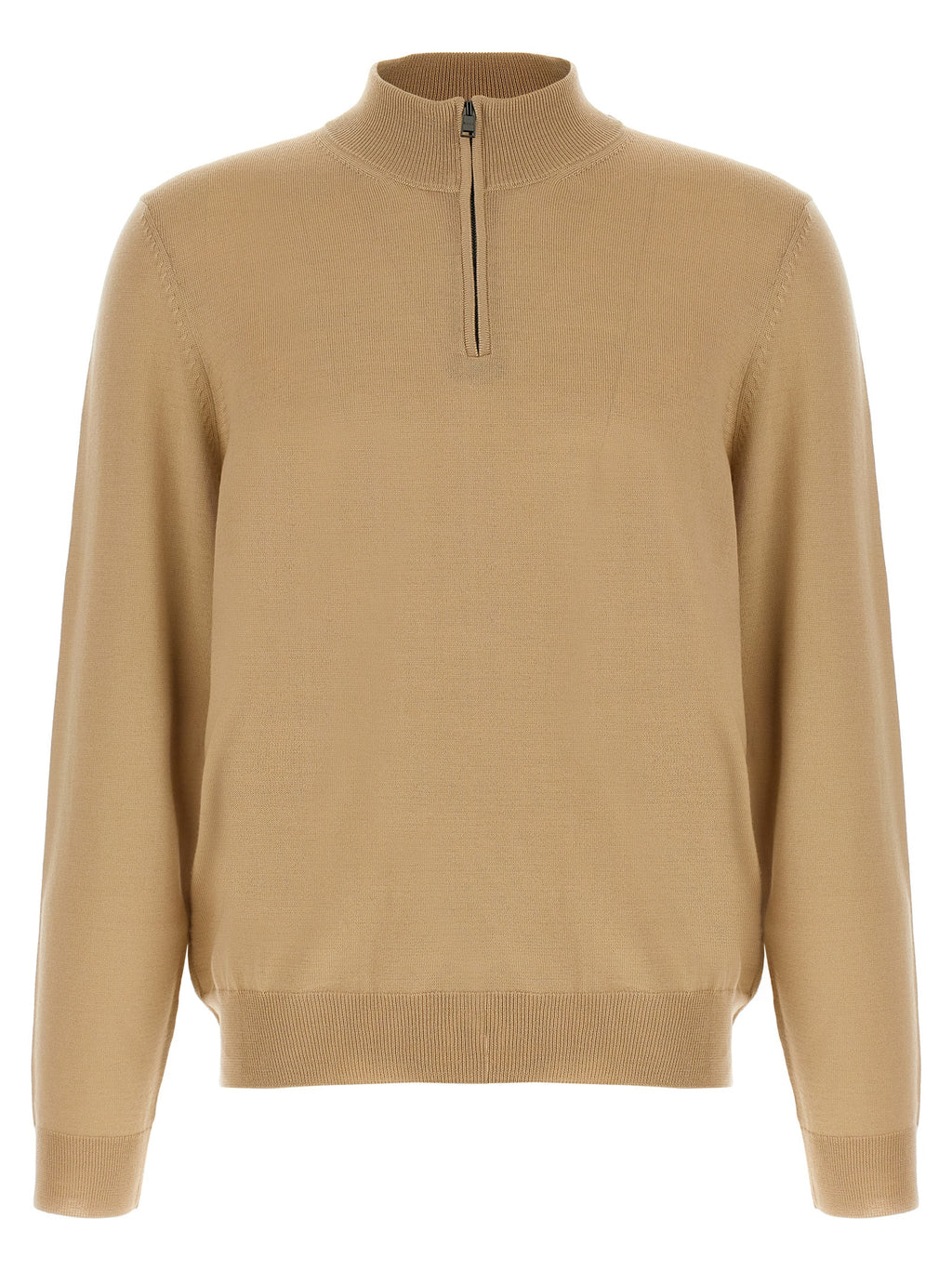 Beige Virgin Wool Cardigan