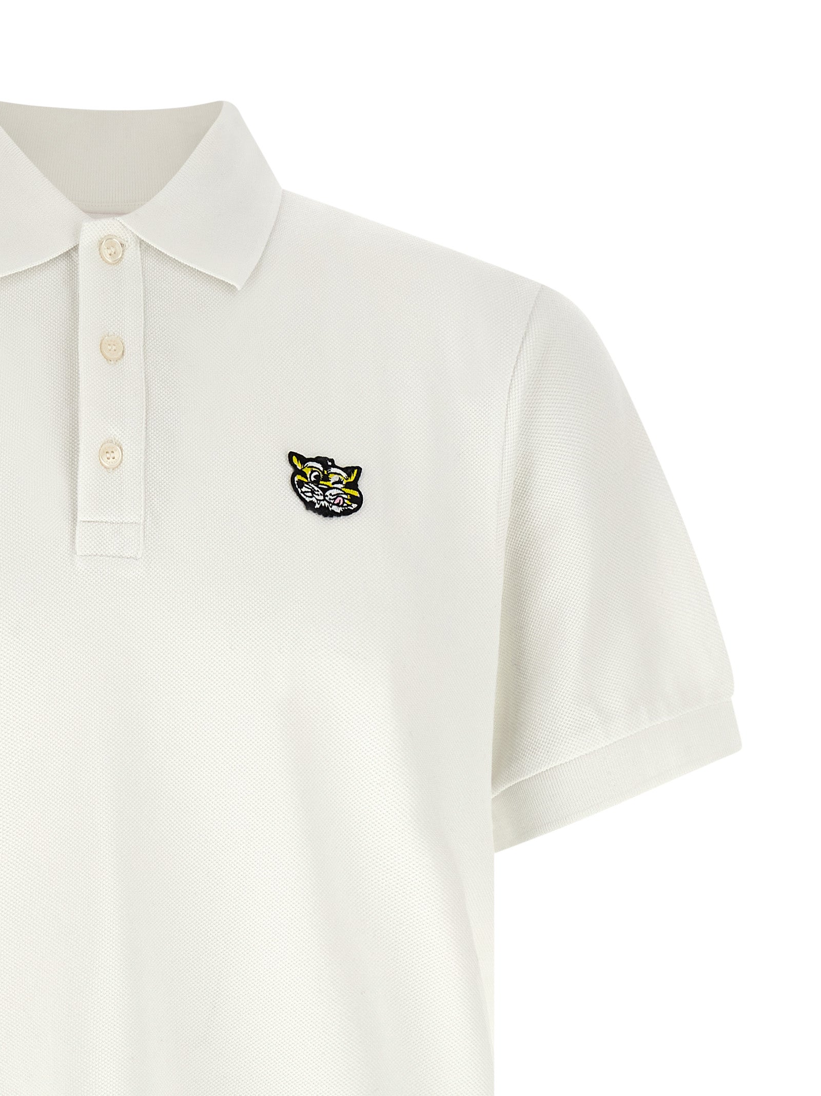 White Cotton Polo Shirt