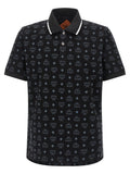Black Cotton Polo Shirt