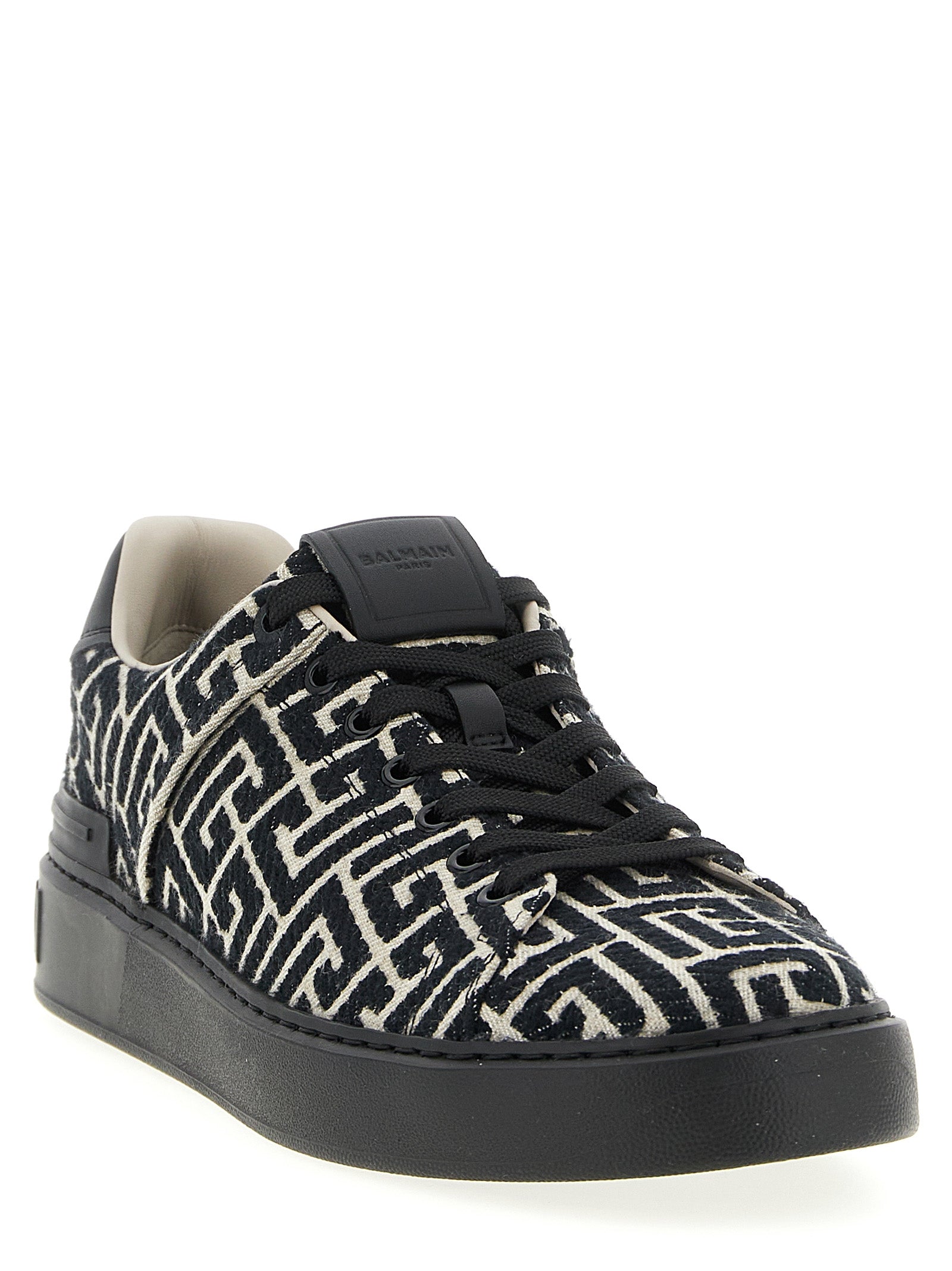 Black Cotton Sneakers