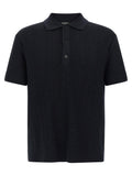 Blue Wool Polo Shirt
