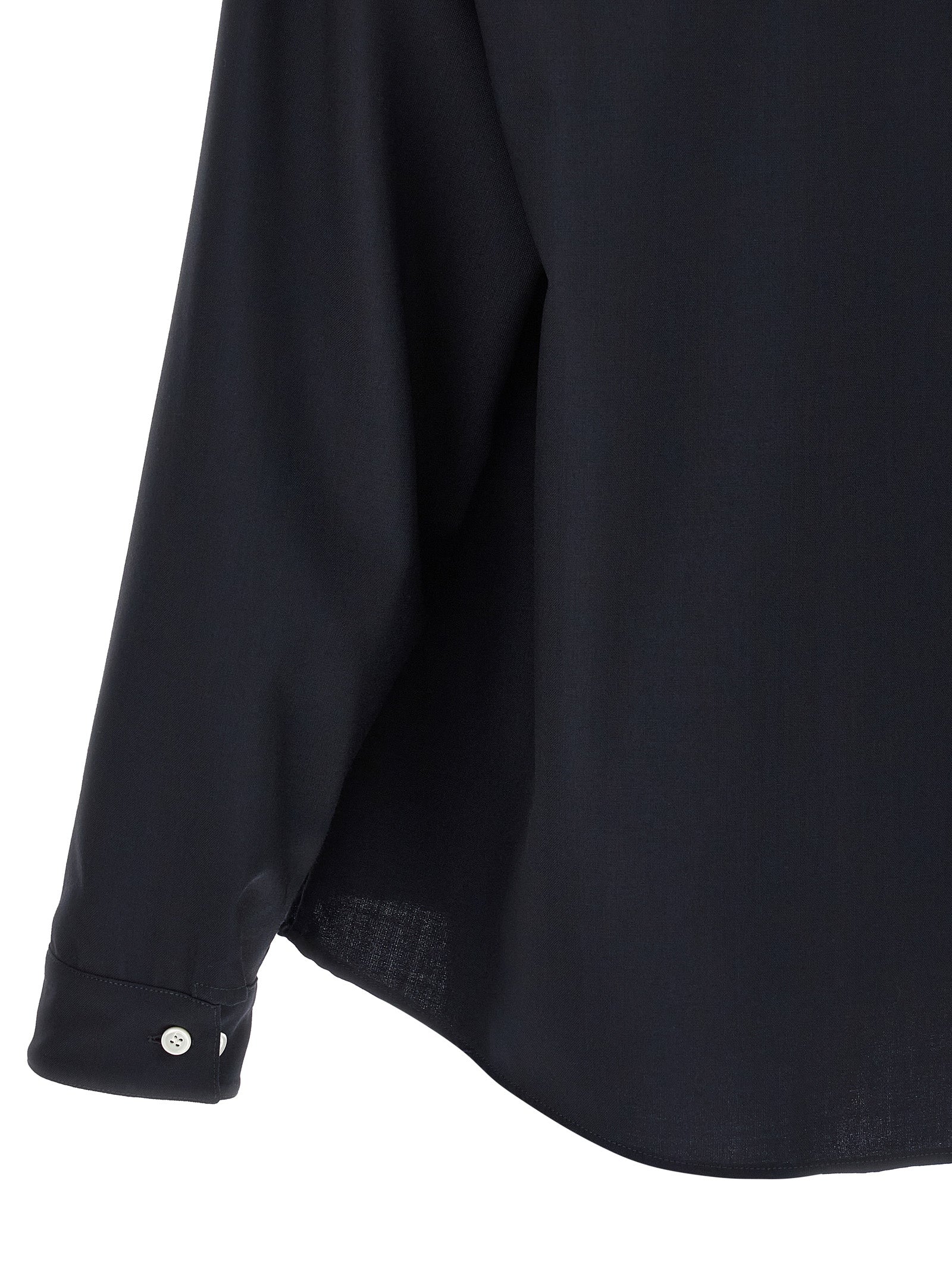 Blue Virgin Wool Blouse