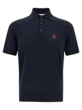 Blue Cotton Polo Shirt