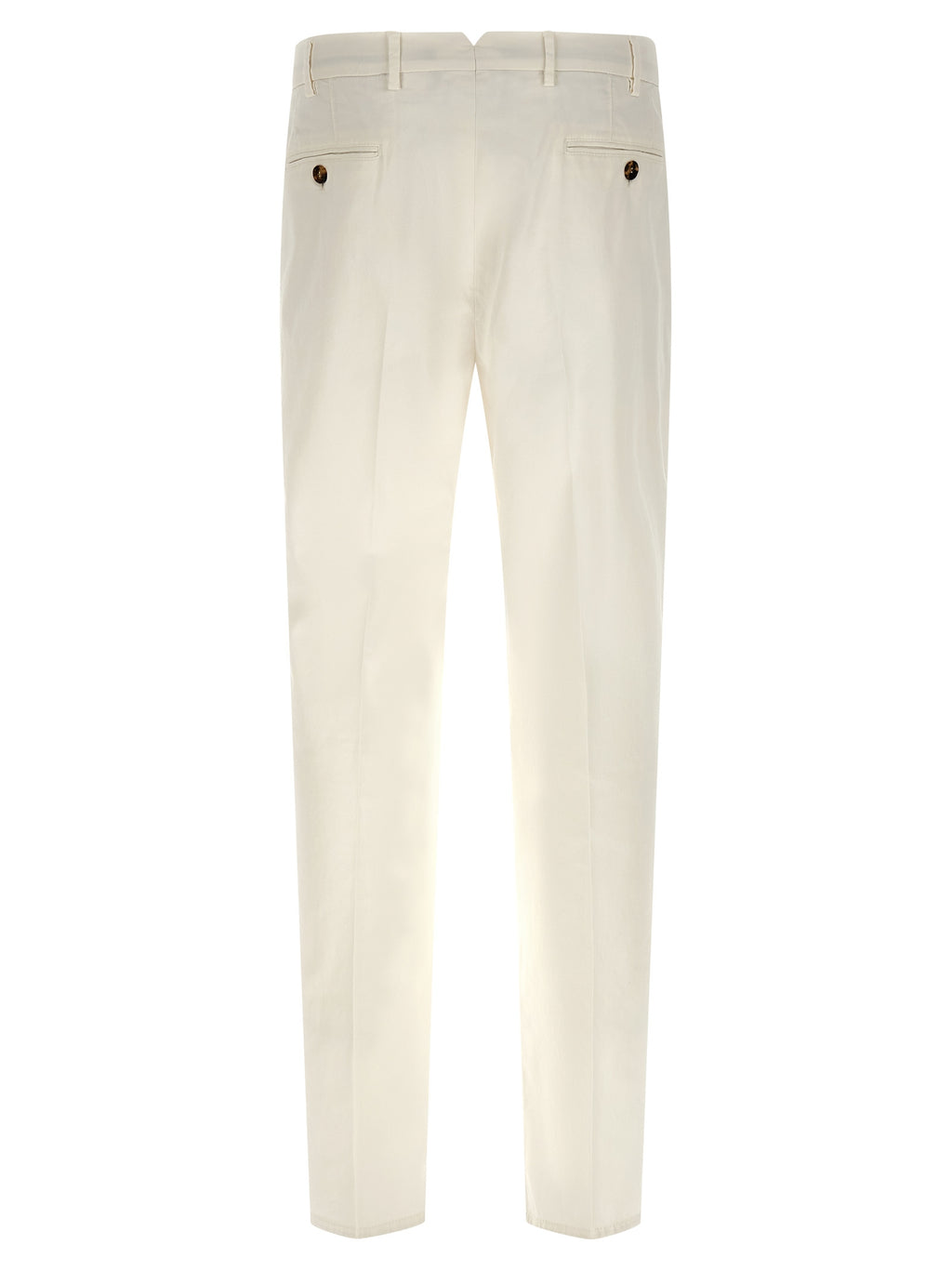 White Cotton Casual Pants