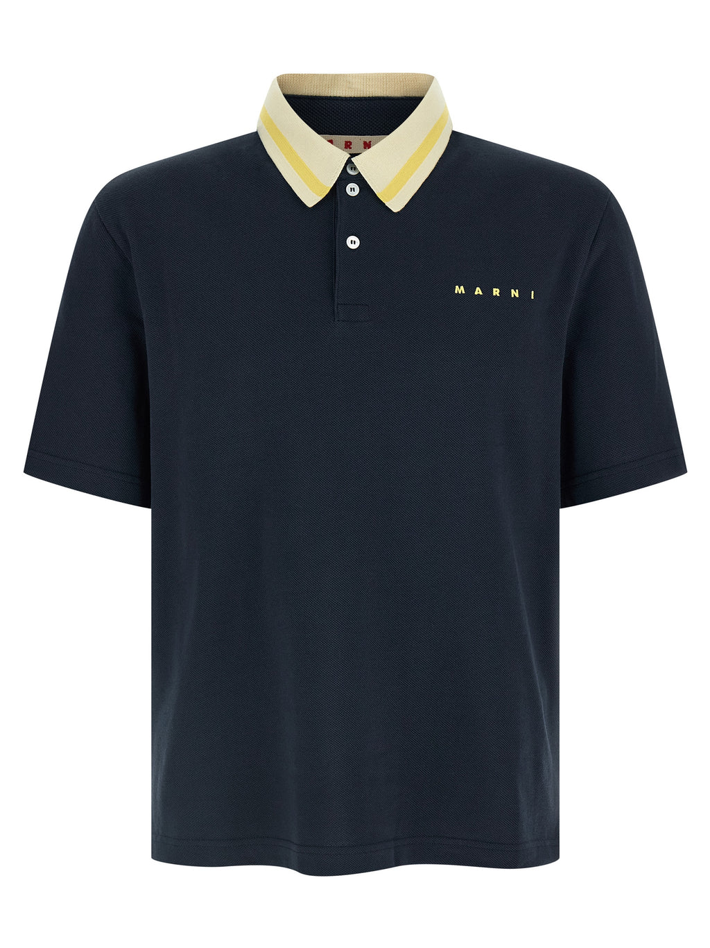 Blue Cotton Polo Shirt