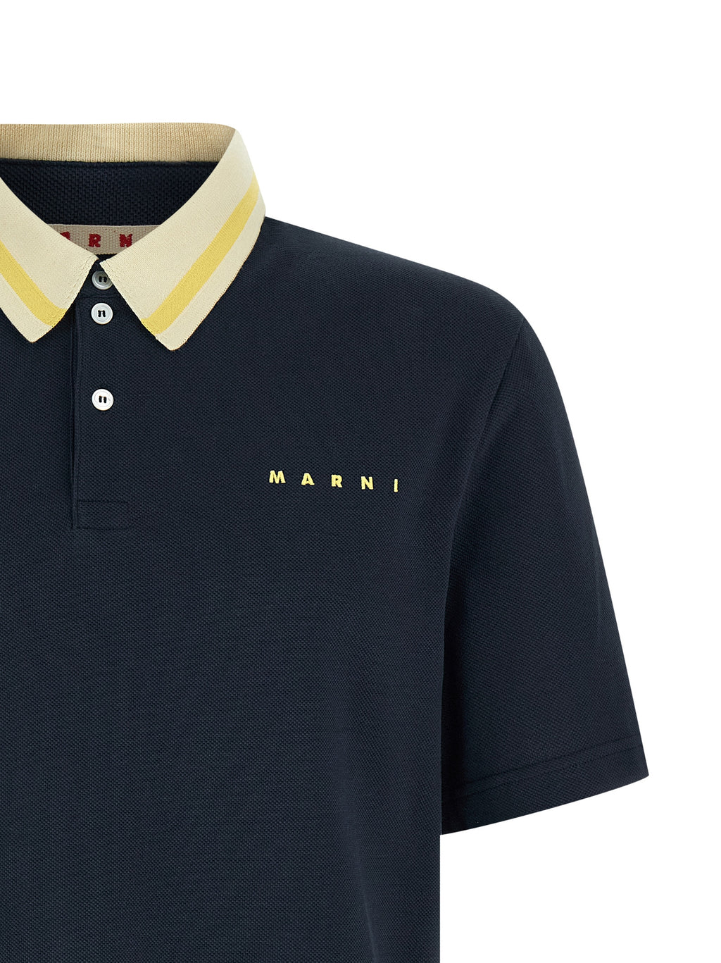 Blue Cotton Polo Shirt