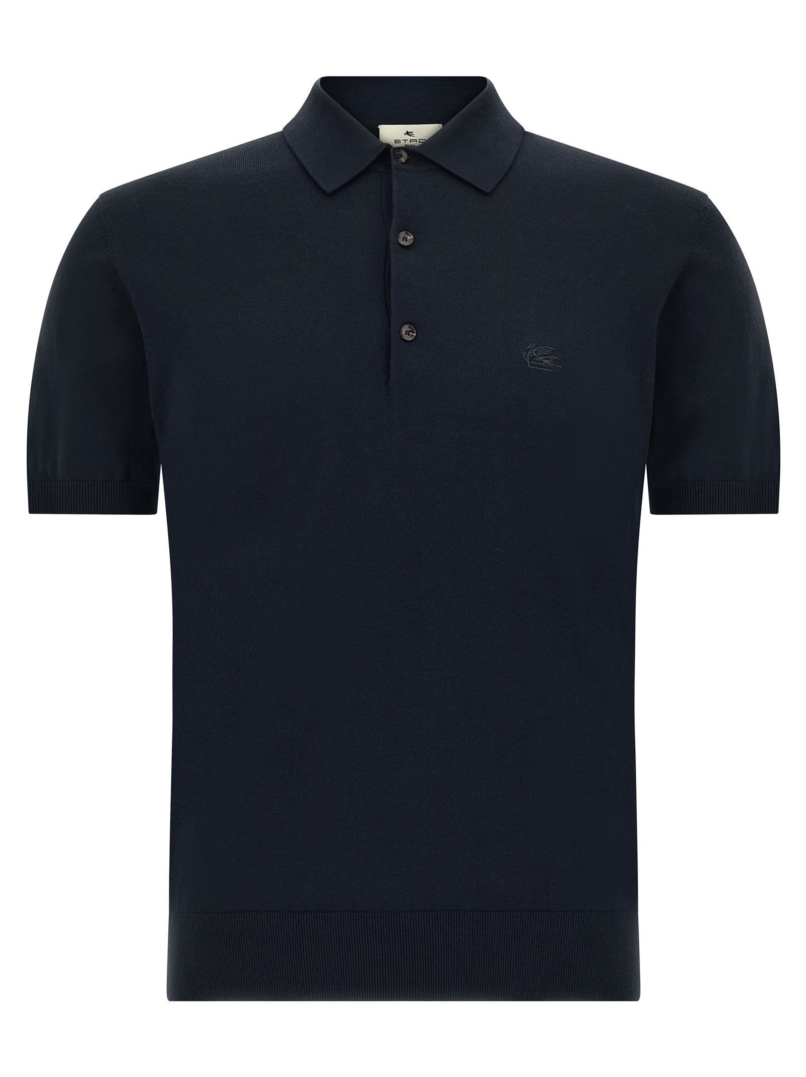 Blue Cotton Polo Shirt