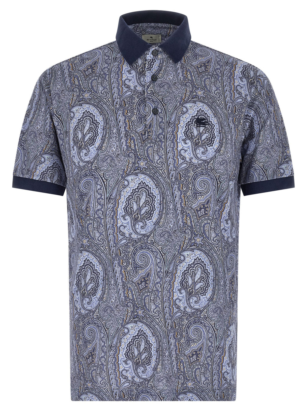 Blue Cotton Polo Shirt