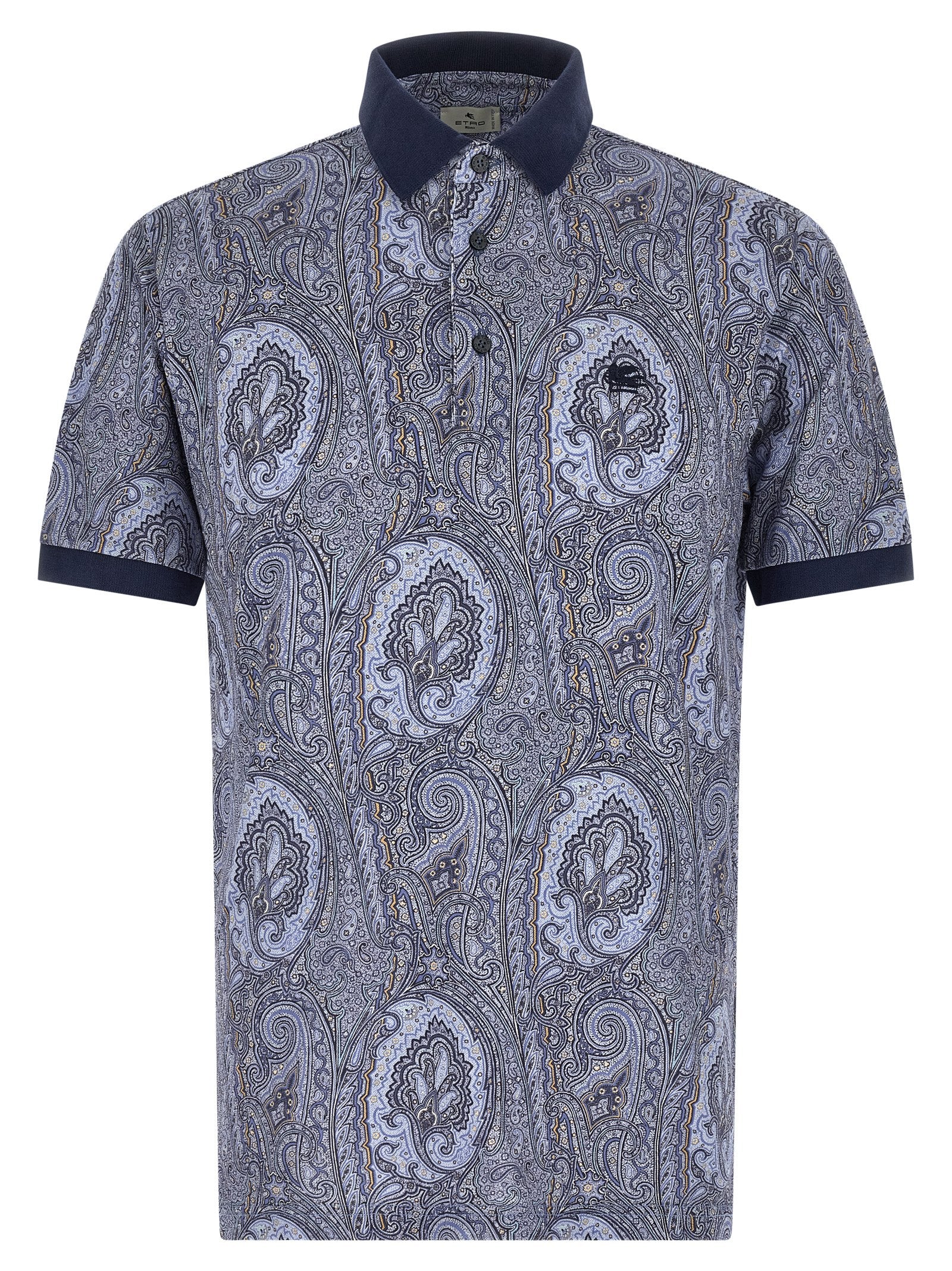 Blue Cotton Polo Shirt