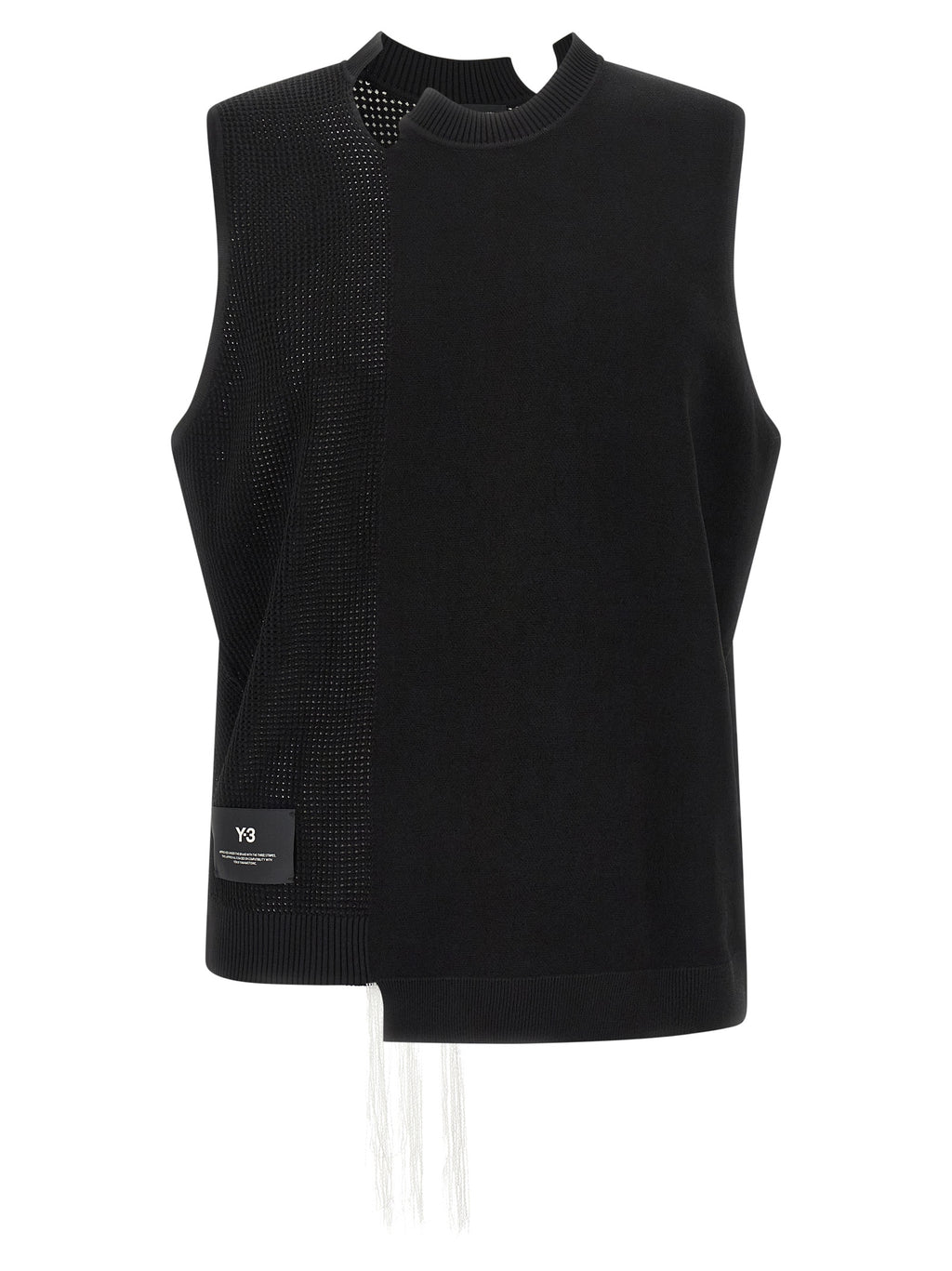 Black Rayon Sleeveless Jacket
