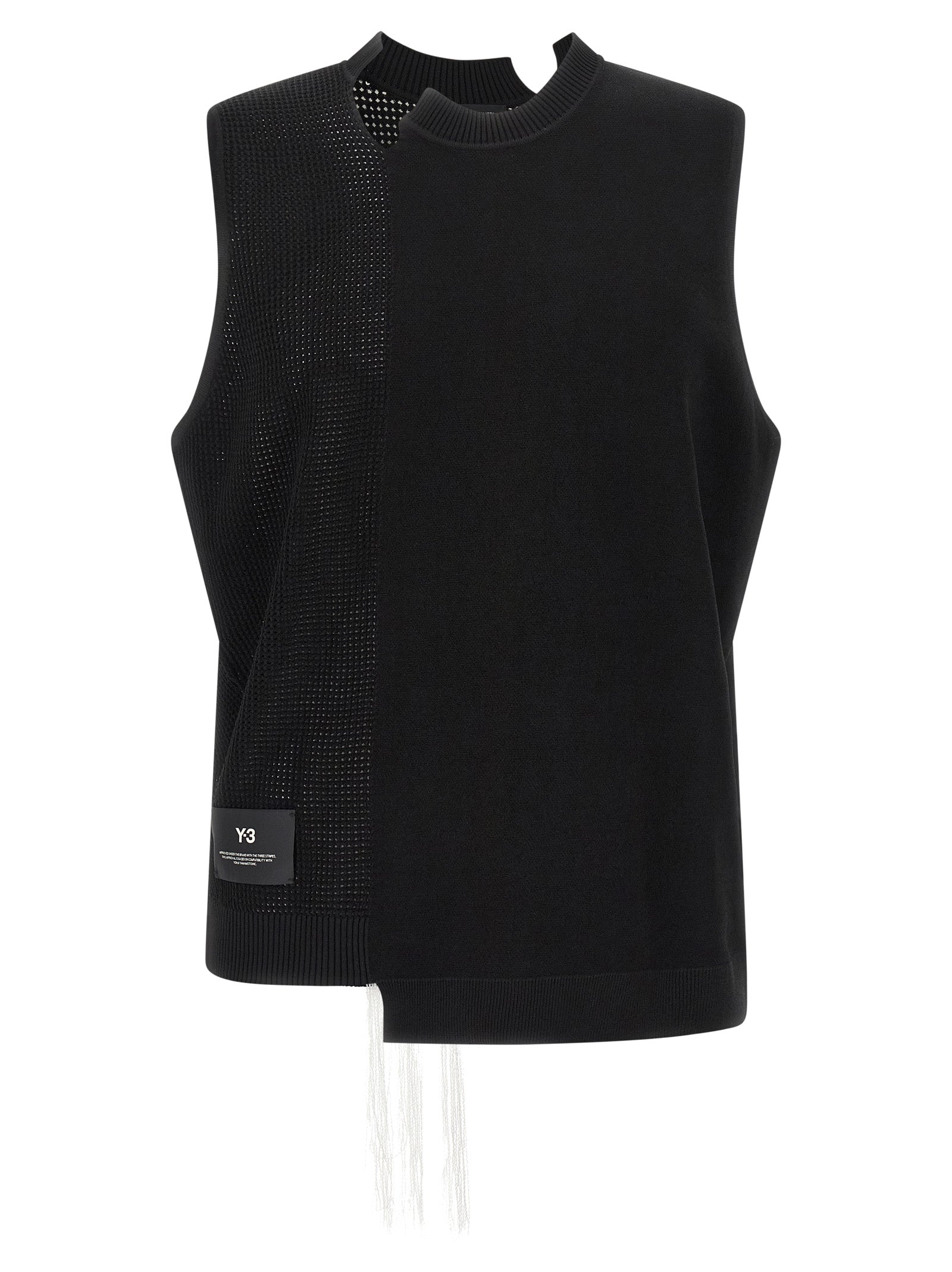 Black Rayon Sleeveless Jacket