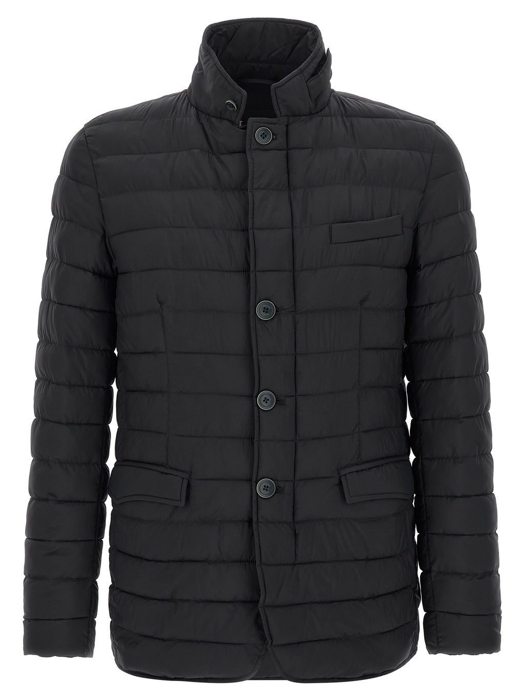 Blue Polyamide Full-Length Jacket