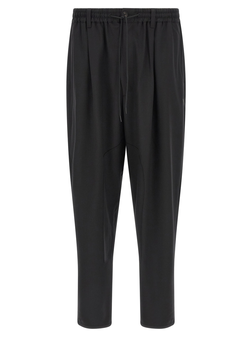 Black Polyester Casual Pants