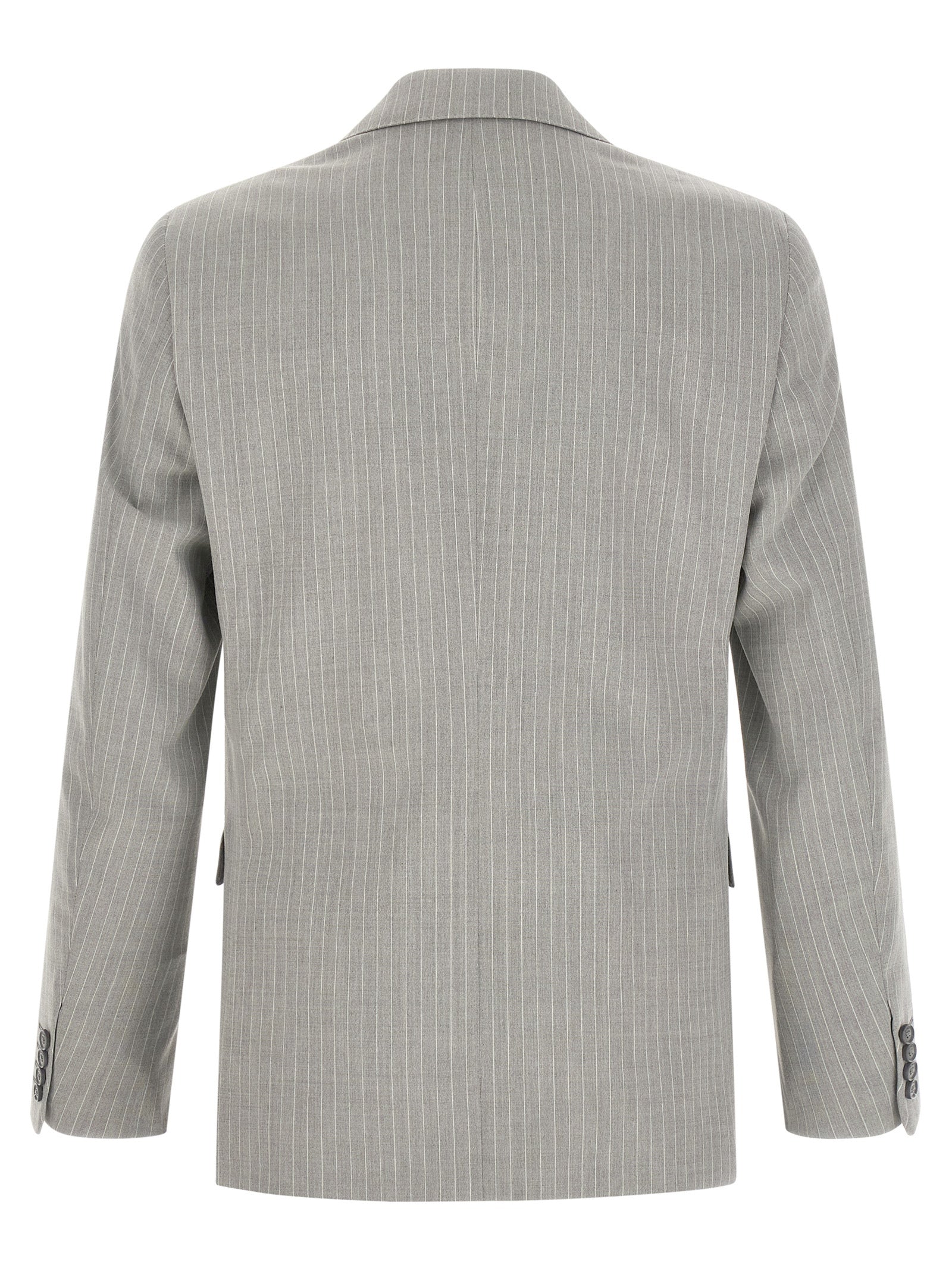 Gray Polyester Two-Piece Suit