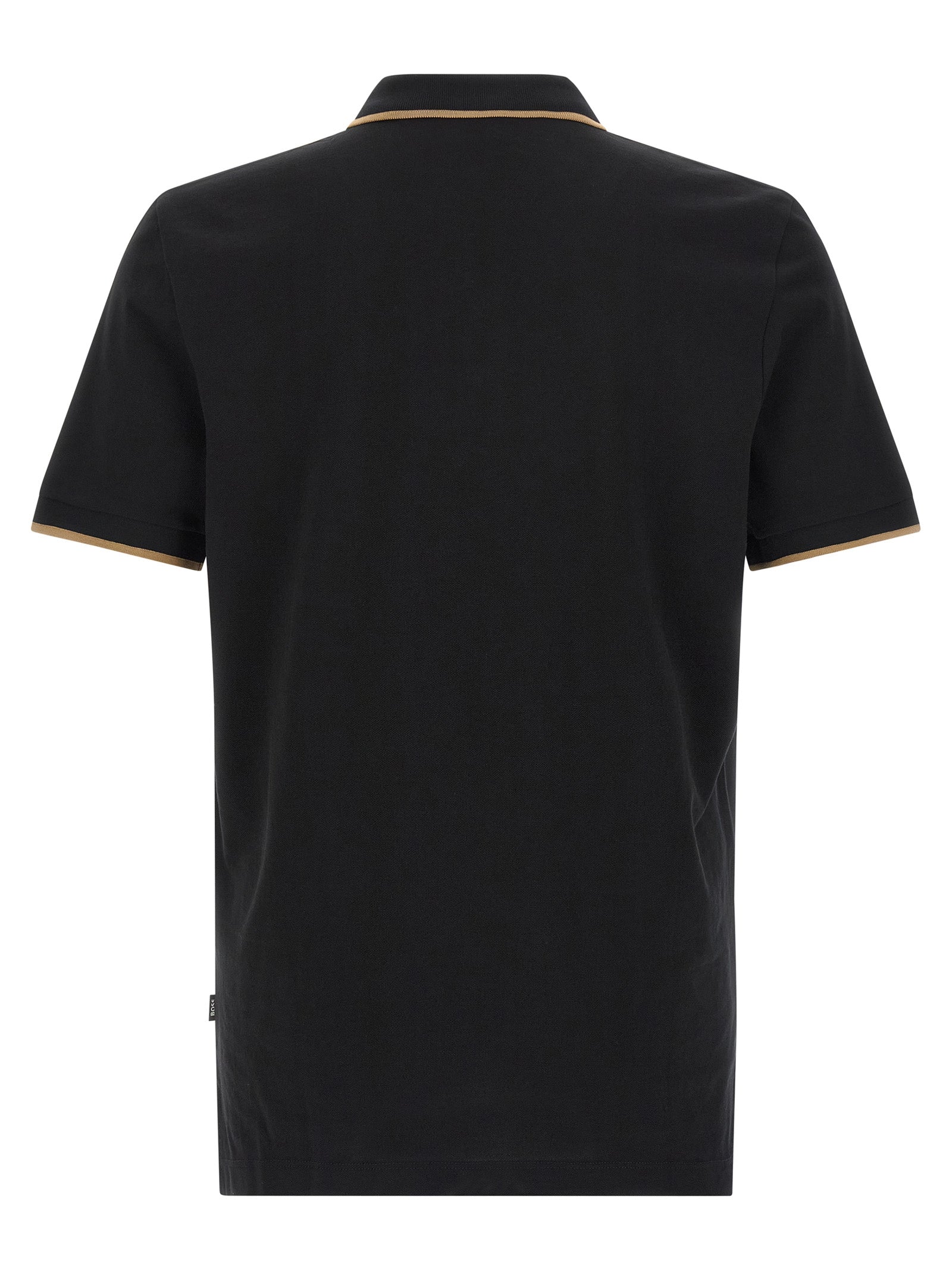 Black Cotton Polo Shirt