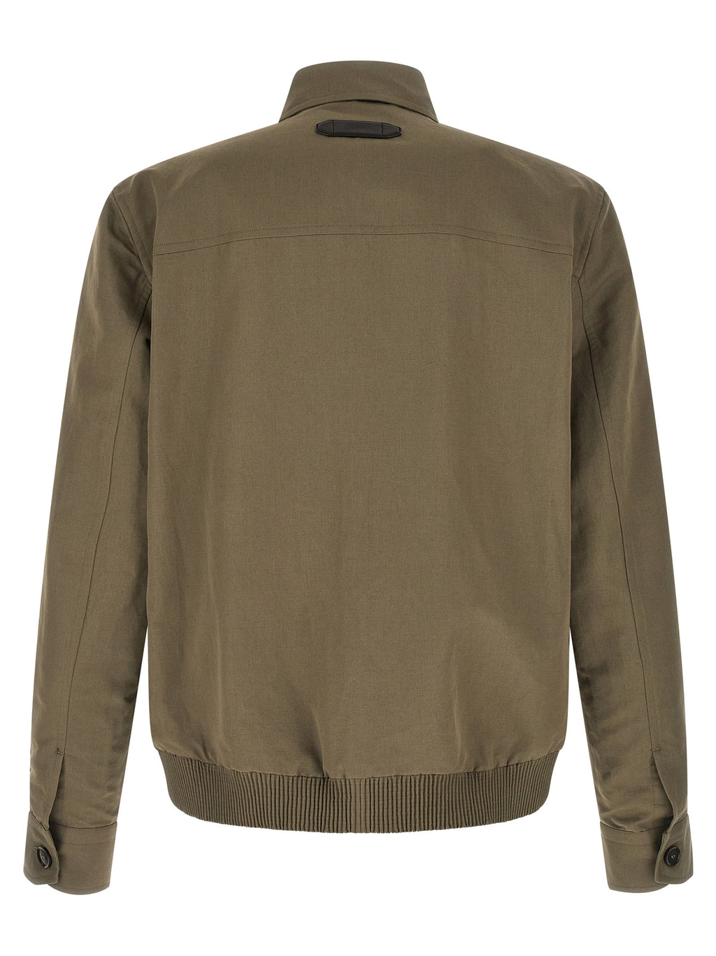 Bicolor Linen Full-Length Jacket