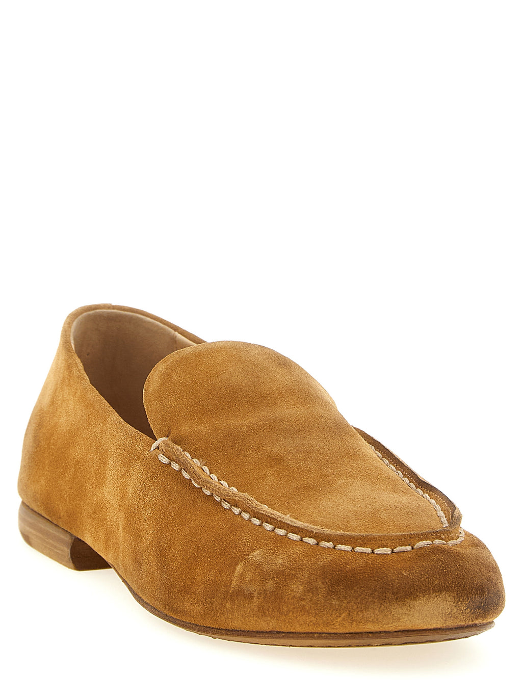 Brown Calfskin Slip-On Loafers