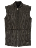 Brown Lamb Leather Sleeveless Jacket