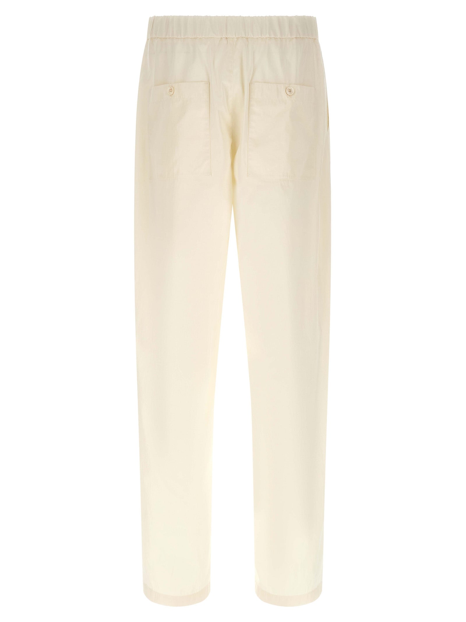 Beige Cotton Cargo Pants