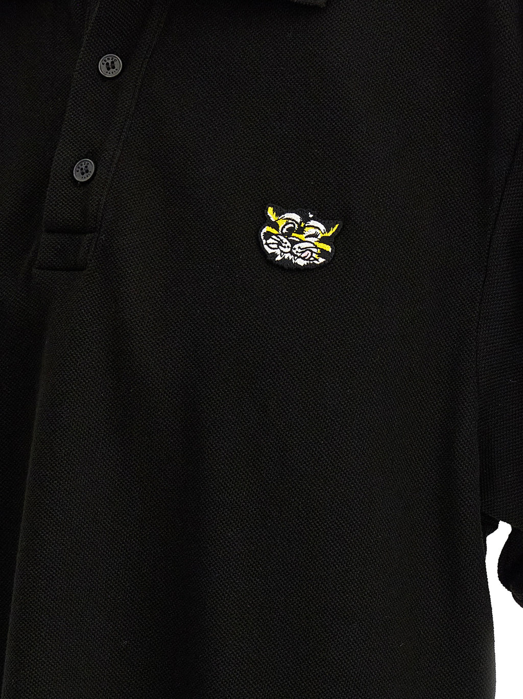 Black Cotton Polo Shirt