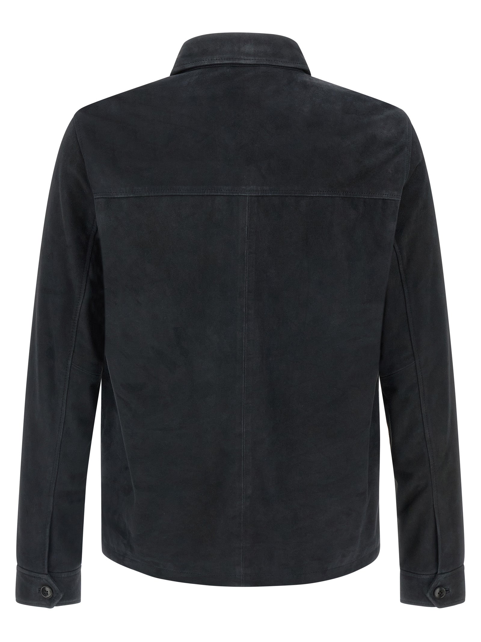 Blue Leather Leather Jacket