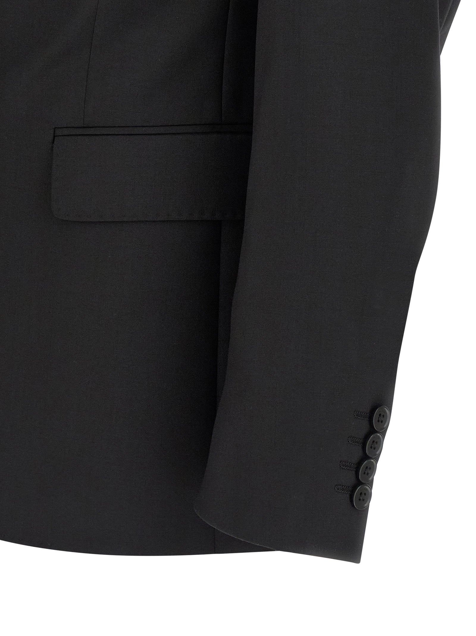 Black Wool Two-Piece Suit